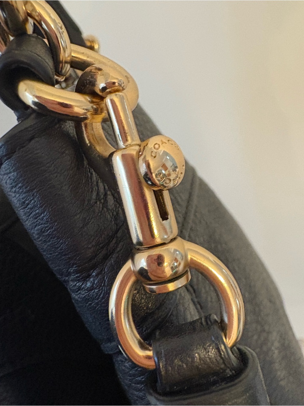 Coach Black Pebbled Leather Convertible Satchel Shoulder Crossbody Bag - Picture 9 of 16